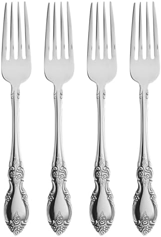 Oneida Louisiana Dinner Forks Silverware Set for 4, Flatware