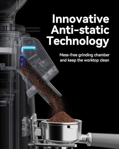 MOKKOM Titanium 64mm Flat Burr Coffee Grinder for Espresso,100 Settings