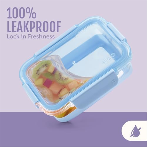 Ello Duraglass Refresh 3.4 Cup Meal Prep Containers, 10 Pc, Everest
