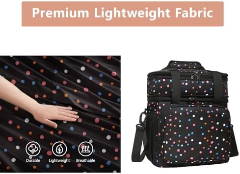 GLENKEY Expandable Lunch Box Insulated Leakproof Cooler Bag Work Outdoor