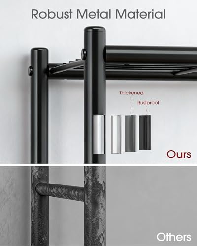 Sakugi 2-Pack 5-Tier Metal Storage Shelves, 18.4"x12.6"x57.4", Black