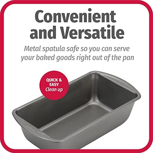 GoodCook Nonstick Loaf Pan 9 x 5-Inch Heavy-Duty Steel Bakeware with Easy-Clean Non-Stick Coating, Oven & Dishwasher Safe Pan for Meatloaf Breads Lasagnas Casseroles & More, Set of 2, Gray (Pack of 6)