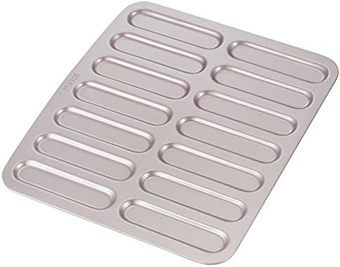 CHEFMADE Eclair 14 Cavity Non-Stick Mini Cookie Biscuits for Baking in the Oven (Champagne Gold)