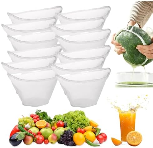 12PCS Reusable Cheese Cloth Bags for Straining - Reusable Straining Bags for Nut Milk, Soy Milk, Dumpling Fillings, and More (C-12PCS)