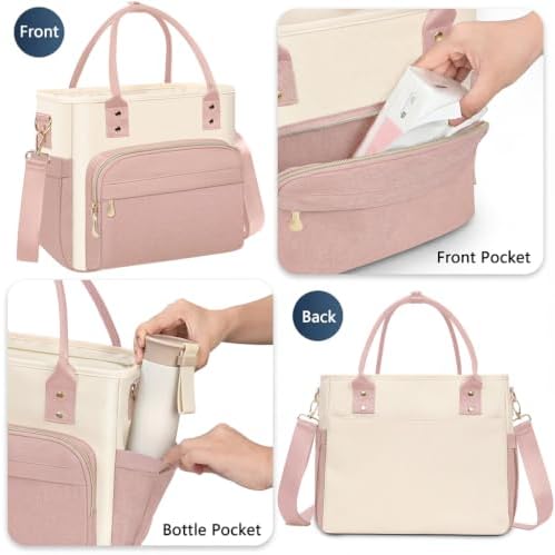 MIYCOO Insulated Lunch Bag Women, Large Tote Lunch Box for Work, 18L