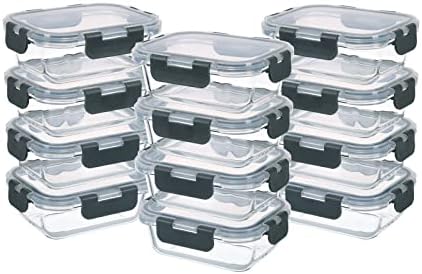 GULFLIN 24-Piece Small Glass Food Storage Containers with Lids Airtight