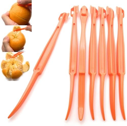 7 Orange Peeler Tools Plastic Citrus Fruit Peel Remover lemon Opener Cutter