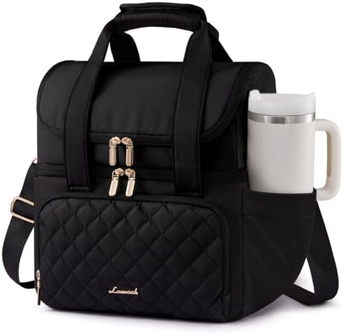 LOVEVOOK Insulated Lunch Box for Women,X Large Double Deck Adult Lunch Bag