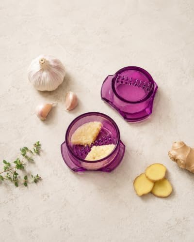 NexTrend Garlic Twister 4th Gen, purple manual garlic mincer for ginger, herbs and nuts