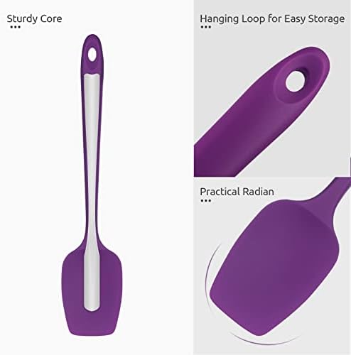 U-Taste Silicone Spoon Spatula, 600°F High Temp Spoonula, 11.38", Purple