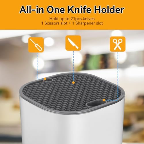 Ninonly Knife Block Without Knives 2 in 1 Detachable Kitchen Knife Holder