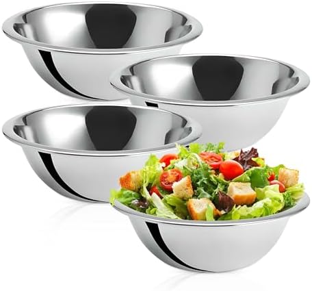 OCS Parts 4-Pack 1.5 Quart Stainless Steel Mixing Bowls