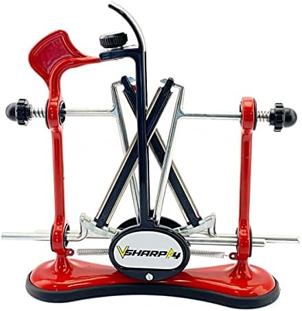 Warthog V-Sharp A4 Knife Sharpener, Diamond Rods, Metal Frame, Red