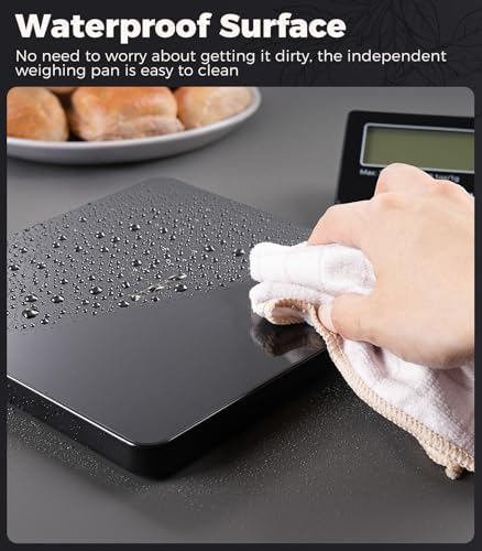 Atogou Wireless Kitchen Scale, 22lb/10kg Food Scale with Detachable Display
