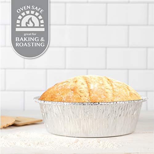 20Plasticpro 8'' Inch Round Tin Foil Pans Disposable Aluminum Pack of 20