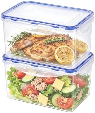KIGI Food Storage Containers, Medium Deep, 2 Pack (8.3 Cup / 68 oz)