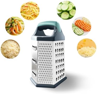 Box Grater for Kitchen 6 Sided
