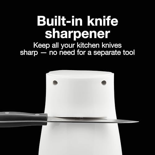 Proctor Silex Power Electric Automatic Can Opener for Kitchen with Knife Sharpener, Twist-off Easy-Clean Lever, Cord Storage, White (75224PS)