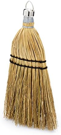 Rubbermaid Corn Whisk Broom, 12 Inch, Natural Bristles | Multi-Surface | Yellow | Removes Dirt and Debris | Pack of 12