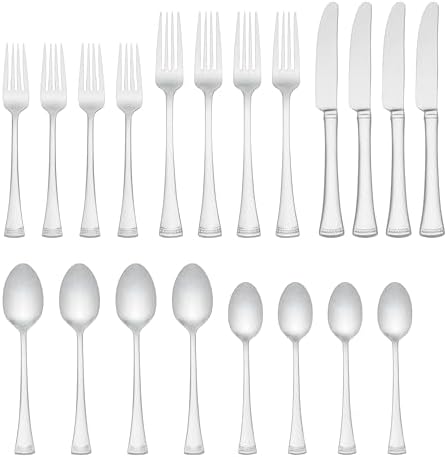 Lenox Portola 20-Piece 18/10 Silverware Set for 4, Flatware