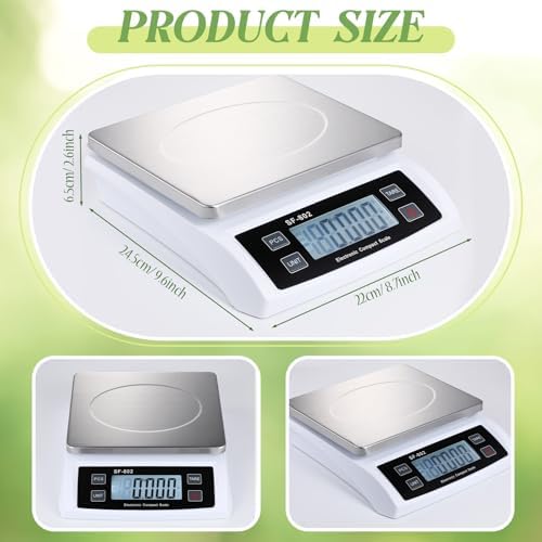 Copkim Large Digital Kitchen Scale 66LB 30kg Commercial Food Scale, Silver