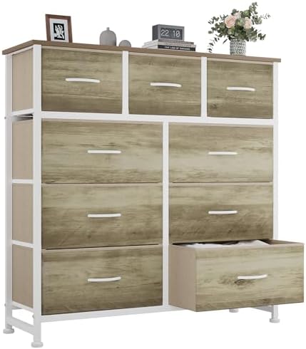 OLIXIS 9 Drawer Tall Dresser for Bedroom, Closet Organizers and Storage