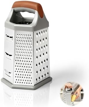 Box Grater for Kitchen 6 Sided