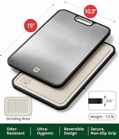 ROYAL CRAFT WOOD Cutting Board with Juice Groove - Kitchen Chopping Board for Meat Cheese and Vegetables, Heavy Duty Serving Tray