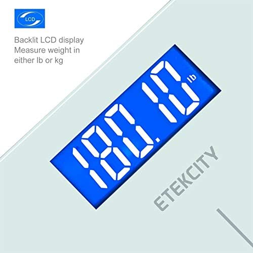 Etekcity Digital Electric Bathroom Scale for Body Weight, 400 lbs, White