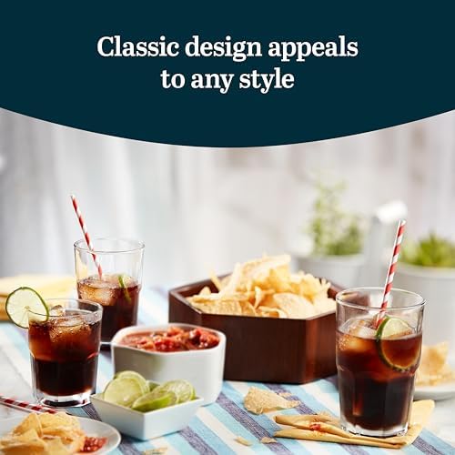 Libbey Boston Tumbler, Rocks, and Juice Glasses, 18 Piece Classic Stackable Glass Cups Set, Versatile, Kitchen Drinking Glasses Set for Everyday Use