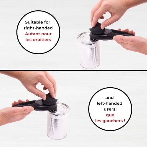 Starfrit MightiCan Can Opener, Safe Smooth-Cut, Comfort Grip, Blue