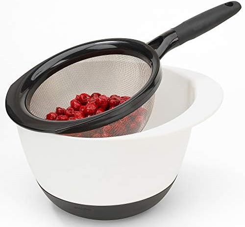 GoodCook Touch 8" Stainless Steel Wire Mesh Strainer with Non-slip Grip Handle