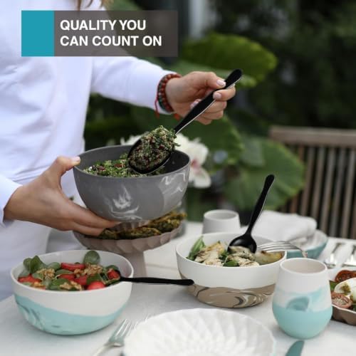 8.5" Black Plastic Serving Spoons for Buffet, Bulk 144 Count, Heavy Duty Disposable Spoon, Large Plastic Serving Utensils for Catering Supplies, Events, Party, Weddings & More – C&S Event Supply Co.