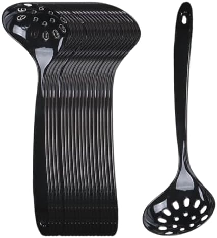 Large Plastic Serving Spoons,Disposable Heavy Duty Colander,20 Pieces