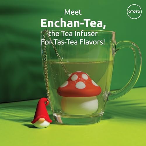 Cute Tea Strainers - Loose Leaf Tea Steeper, Tea Infuser for Loose Leaf Tea, Tea Diffusers, Tea Accessories, Mushroom Gifts, Cute Kitchen Accessories, White Elephant Gifts, (Gnomeo, Gnome)