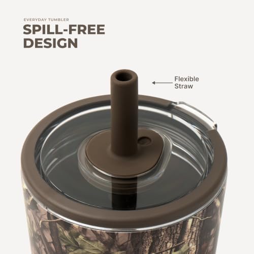 HydroJug Everyday Tumbler 14 oz, Ceramic-Lined Straw Cup, Woodland
