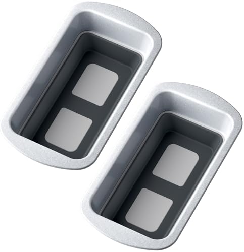 Bread Pans Set of 2, Nonstick 1 lb Loaf Pan With Pop Out Bottom