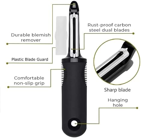 Vegetable Peeler,Non-Slip Handle,Sharp Stainless Blade for Potato
