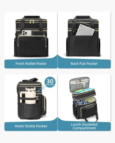 Lunch Box for Women Double Deck Large Lunch Bag Women Tote Lunch Bag
