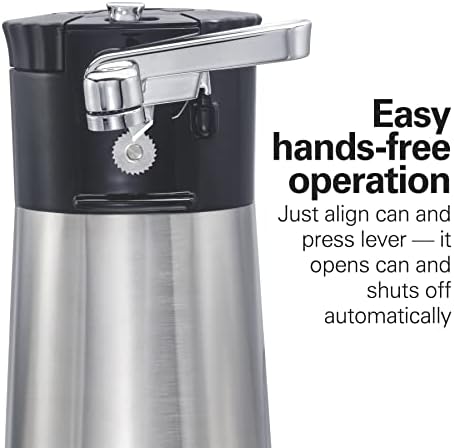 Hamilton Beach OpenStation Electric Automatic Can Opener for Kitchen with Multi Tool and Bottle and Jar Opening Tools,Auto Shutoff,Cord Storage,Sure Cut Technology,Stainless Steel (76382) (Pack of 2)