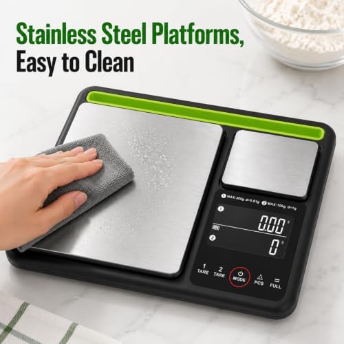 0.001oz/22lb Professional Dual Platform Food Scale Baking Scale for Kitchen