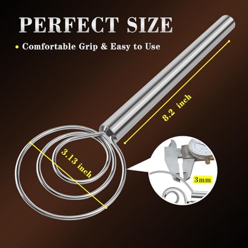 TEEVEA Danish Dough Whisk Stainless Steel for Sourdough Bread