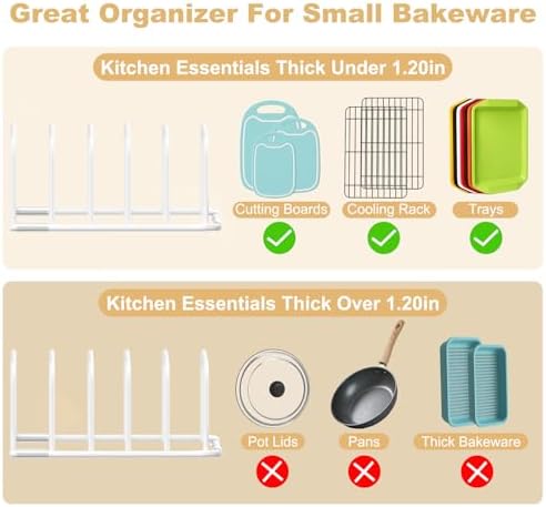 Fikoksol Cutting Board Organizer Storage, Baking Sheet Rack under Cabinet