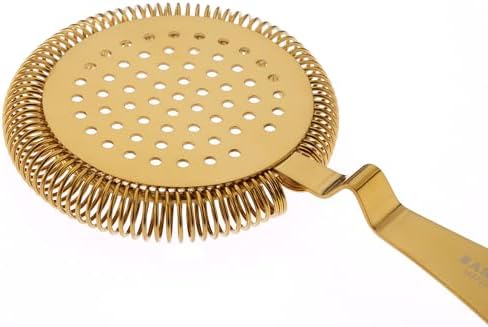 Barfly Deluxe Antique Hawthorne Spring Strainer, Gold