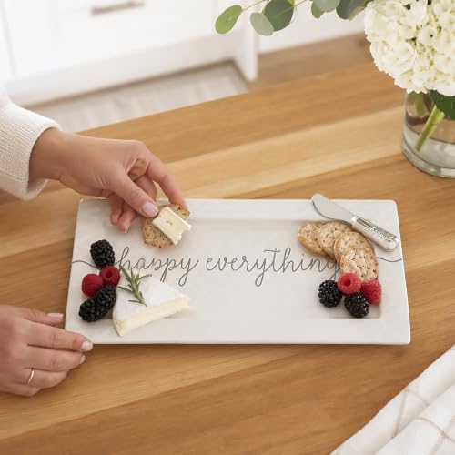 Mud Pie Happy Hostess Serving Platter, White