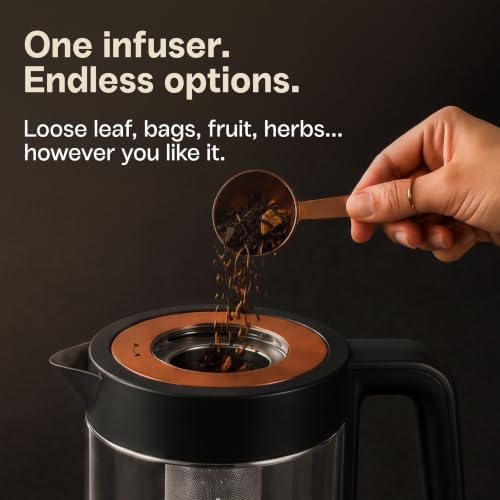 Viante Luxury Tea Set, Electric Kettle With Infuser, Gift for Tea Lovers