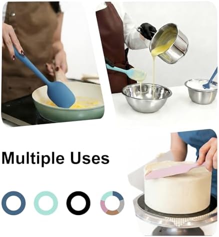 Redfly 5-Piece Food-Grade Silicone Spatula Set for Baking, Heat-Resistant