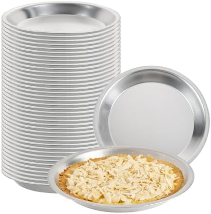 Restaurantware Aluminum Gauge Pie Pan, 72 Pack