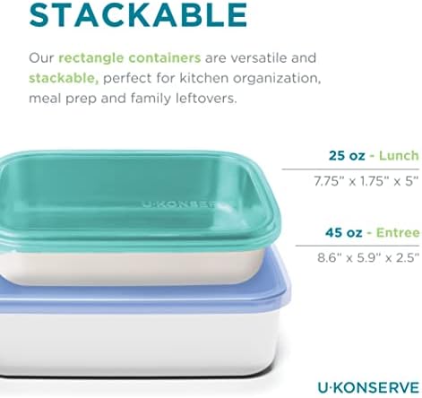 U-Konserve 45 oz Stainless Steel Food Container Bento Box Teal Silicone Lid