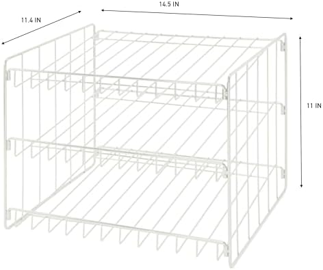 Kitchen Details 3 Tier Can Storage Organizer Rack in White
